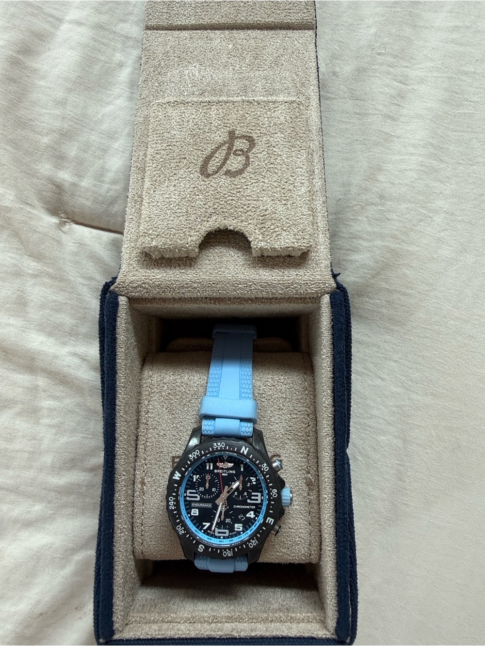 Breitling Endurance Pro 38 Baby Blue Watch X83310 • Box & Card